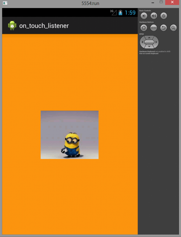 Android Program to Demonstrate Touch Listener - Sanfoundry