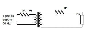 The power consumed by load of 5 ohms is 20 W of 1 ohms & secondary impedance 20 ohms