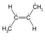 Trans-2-butene has two geometric isomers & this is E-configuration