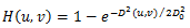 Transfer function of Butterworth Highpass Filter & D0 is cutoff distance - option c