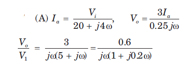 H(w) = Vo/Vi in given diagram