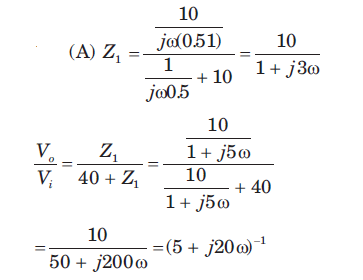 H(w) = Vo/Vi in given circuit diagram