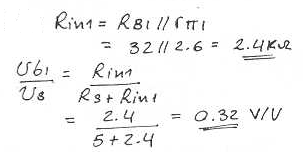 Find Vb1/Vsig for R(sig) = 5 kΩ from the following figure