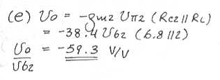 Vo/Vb2 is -59.3 V/V for Rl = 2 kΩ from the following figure