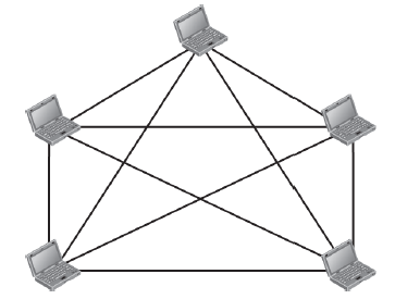 The figure represents the mesh topology