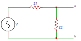 The expression of Norton’s current (IN) in the circuit is V/Z1 in circuit