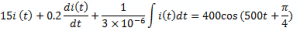The roots of the characteristic equation for the switch is closed at t = 0 is -37.5±j1290