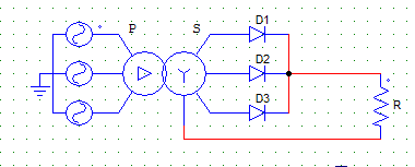 The diode D1 would conduct from 30 to 150 degrees