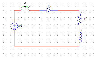 When the switch is closed, the steady state current through the diode is Vo/R