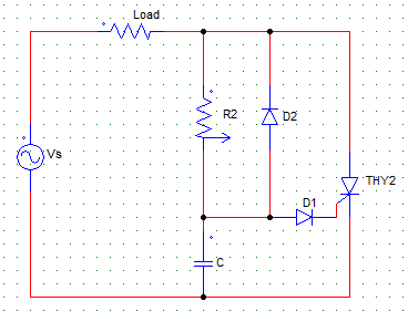 The voltage across the R load is zero for ωt = 0 to α & ωt = π to 2π+α