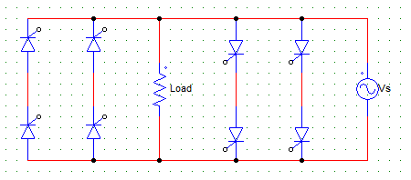 Find the error in the below given dual converter circuit