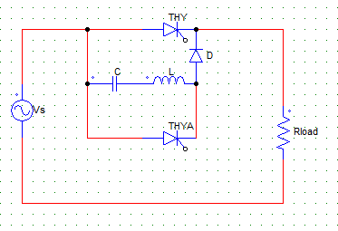 The maximum value of current through thyristors T1 & TA can be given by Vs/R, Vs√C/L