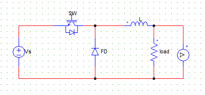 The average current through the diode (D) under steady state is 1.6 A