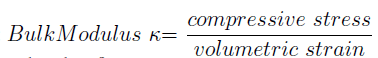 Find the following is the dimension of Bulk Modulus in given diagram or not