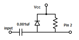 Monostable circuit with combined resister & capacitor