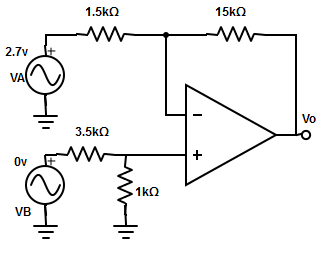 Compute the output voltage Vo from the given circuit diagram