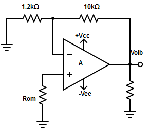 Calculate Offset minimizing resistor, if the value of IB1 = IB2 in the given circuit
