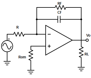 Find the range of frequency from the circuit acting as integrator