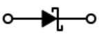Metal semiconductor diode or Schottky diode symbol