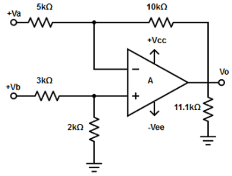 Find the differential amplifier from the given diagram