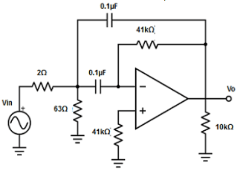 Find the factor of narrow band-pass filter from the given diagram