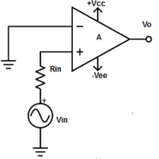 Find non-inverting amplifier configuration from the given diagram