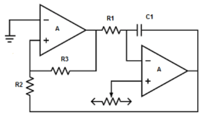 Find the sawtooth wave generator from the given diagram