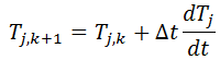 The equation follows Change in Temperature in Euler’s form conforming liquid temperature