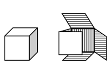 The shape of the development of the surface is Cube