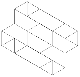 The isometric drawing of the plus