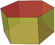 The hexagonal prism is prism with hexagonal base with 8 faces, 18 edges, & 12 vertices