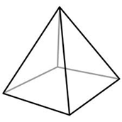 The cross-section through vertex perpendicular to base of figure is triangle