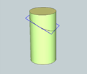 Find the type of cross section of cylinder obtained as shown in figure