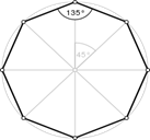 Regular octagon has Schläfli symbol constructed as quasiregular square