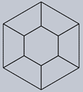 The top view from the isometric view for the below given figure - option d