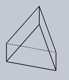 The front view from the isometric view for the below given prism - option a