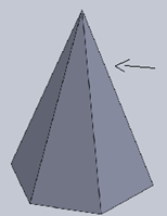 Find the front view of the below given pyramid