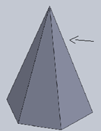 Find the side view of for the below given pyramid