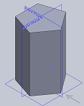 Find the front view of the solid which is in isometric view