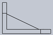 Side view represents line of sight of front view of the below isometric view - option b