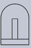 Side view represents line of sight of front view of the below isometric view - option c