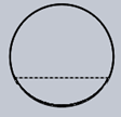 The top view for the below given sphere - option d