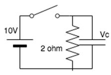 Find the voltage across the capacitor if the switch is closed & steady state is reached