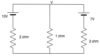 Find the node voltage V in nodal equation