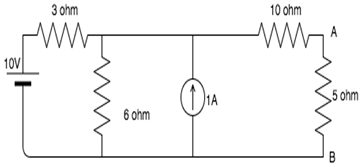 Find the Norton resistance for the given circuit if 5 ohm is the load resistance