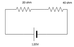Find the current in the circuit if Total resistance R 60ohm