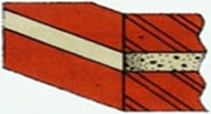The type of pointing is flush pointing where mortar is pressed hard in the raked joints