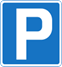 Symbol below represents parking sign very legibly printed & very noticeable placard