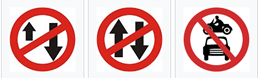 Symbols refer to mandatory sign used to set obligations of traffic used in area of road