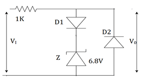 Find the maximum & minimum values of outputs voltage in given circuit